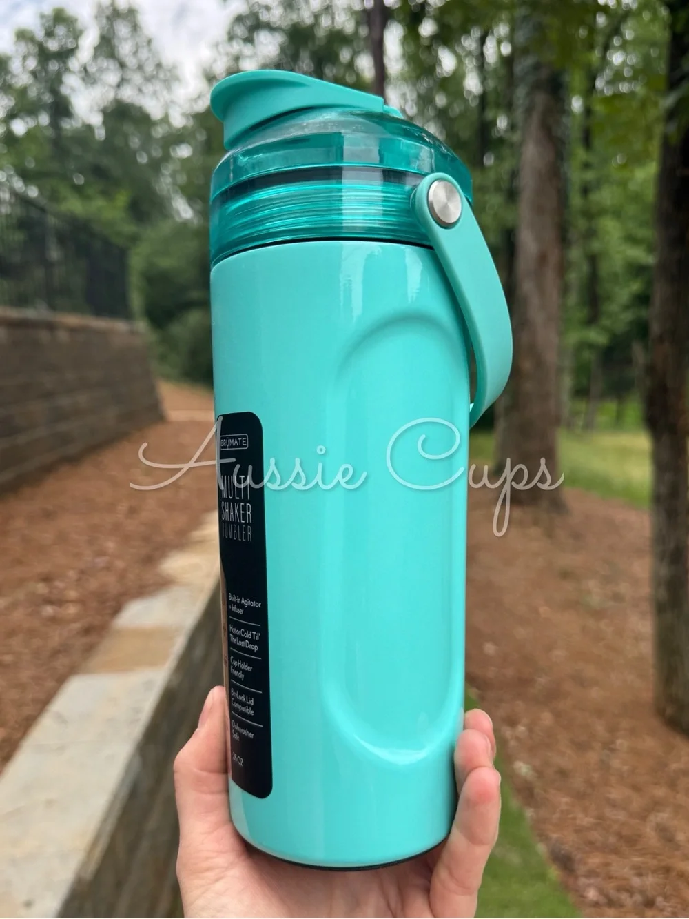 Aqua BrüMate Multi Shaker Tumbler — Turquoise light blue color, flawed